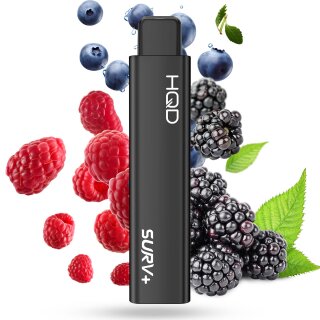 HQD SURV+ "Blueberry Raspberry Blackberry" from 5.59 Nikotin Supply HQD SURV+ "Blueberry Raspberry Blackberry" from 5.59 Nikotin Supply